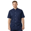 Bluza medyczna męska ze stójką granatowa krótki rękaw roz.3XL – bluza medyczna – bluza lekarska robocza